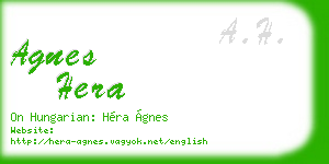 agnes hera business card